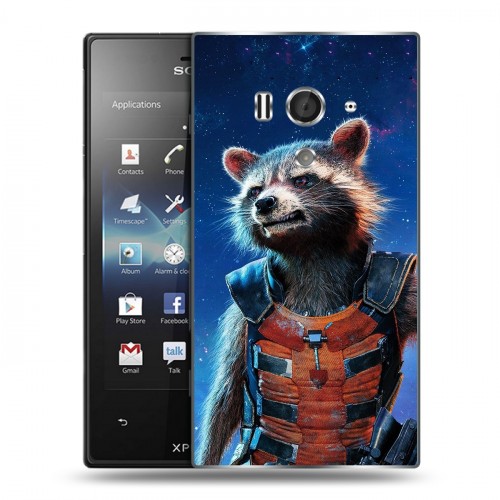 Дизайнерский пластиковый чехол для Sony Xperia acro S Стражи Галактики