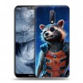 Дизайнерский пластиковый чехол для Nokia 6.1 Plus Стражи Галактики