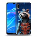 Дизайнерский пластиковый чехол для Huawei Y6 (2019) Стражи Галактики