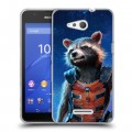 Дизайнерский пластиковый чехол для Sony Xperia E4g Стражи Галактики