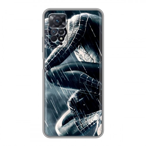 Дизайнерский силиконовый с усиленными углами чехол для Xiaomi Redmi Note 11 Pro Человек-паук