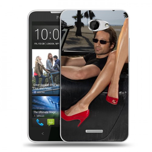 Дизайнерский пластиковый чехол для HTC Desire 516 Блудливая калифорния