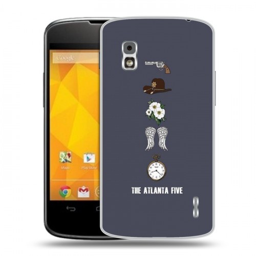 Дизайнерский пластиковый чехол для LG Google Nexus 4 Ходячие Мертвецы