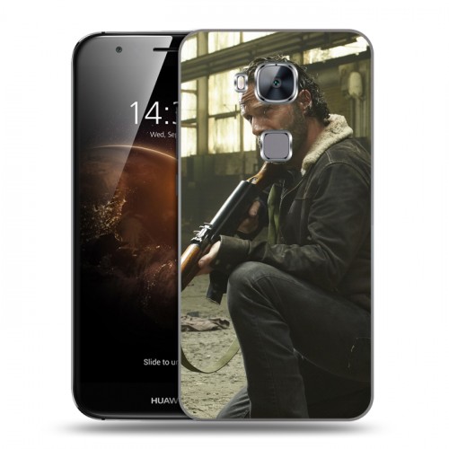 Дизайнерский пластиковый чехол для Huawei G8 Ходячие Мертвецы