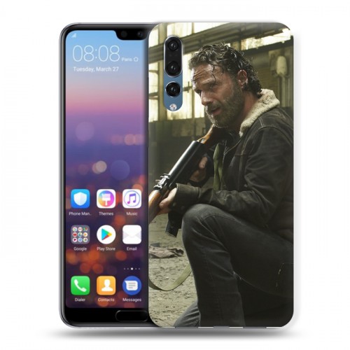 Дизайнерский силиконовый с усиленными углами чехол для Huawei P20 Pro Ходячие Мертвецы