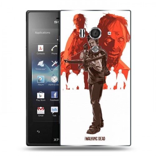 Дизайнерский пластиковый чехол для Sony Xperia acro S Ходячие Мертвецы