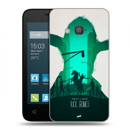 Дизайнерский пластиковый чехол для Alcatel One Touch Pixi 4 (4) Ходячие Мертвецы