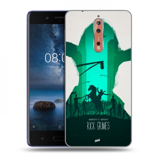 Дизайнерский пластиковый чехол для Nokia 8 Ходячие Мертвецы