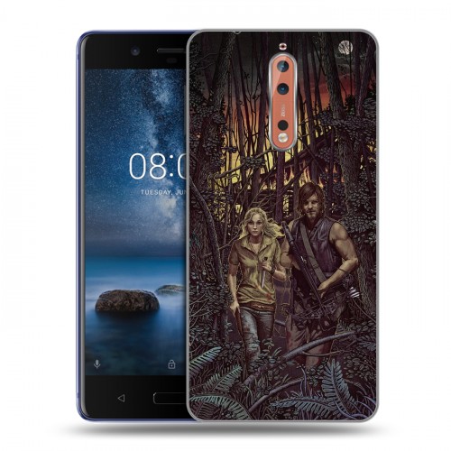 Дизайнерский пластиковый чехол для Nokia 8 Ходячие Мертвецы