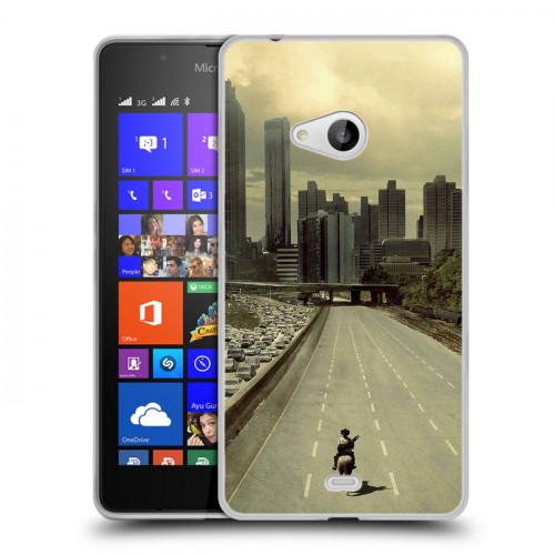 Дизайнерский пластиковый чехол для Microsoft Lumia 540 Ходячие Мертвецы