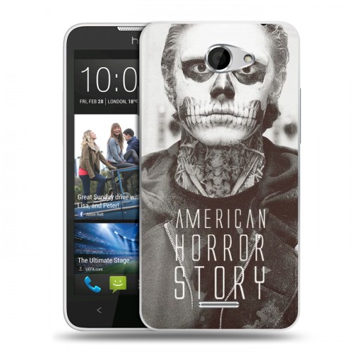 Дизайнерский пластиковый чехол для HTC Desire 516 Американская История Ужасов