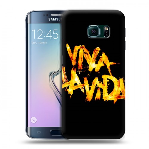 Дизайнерский пластиковый чехол для Samsung Galaxy S6 Edge Coldplay