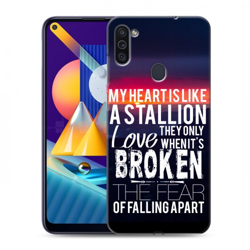 Дизайнерский пластиковый чехол для Samsung Galaxy M11 Fall Out Boy