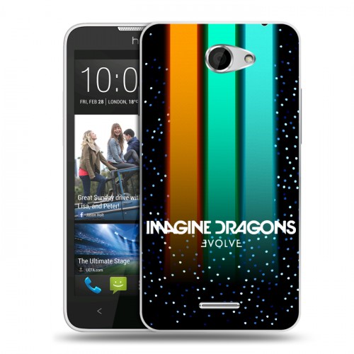 Дизайнерский пластиковый чехол для HTC Desire 516 Imagine Dragons