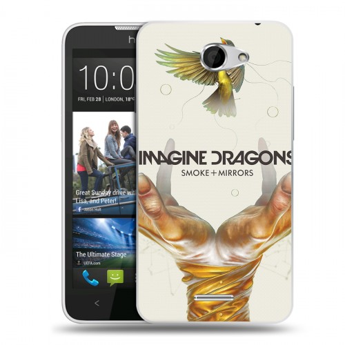 Дизайнерский пластиковый чехол для HTC Desire 516 Imagine Dragons