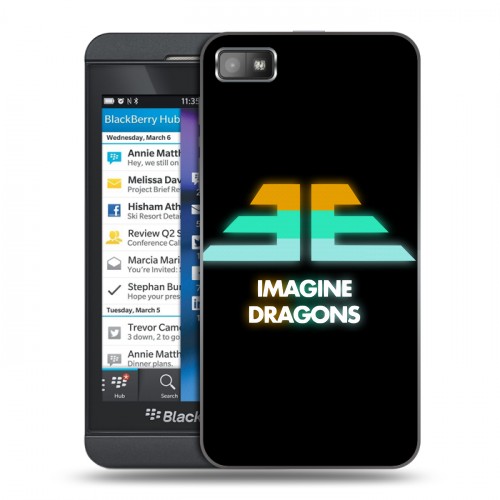 Дизайнерский пластиковый чехол для BlackBerry Z10 Imagine Dragons