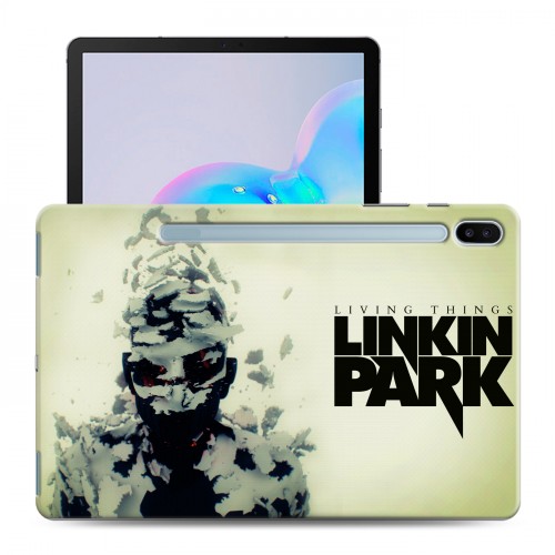 Дизайнерский силиконовый с усиленными углами чехол для Samsung Galaxy Tab S6 Linkin Park