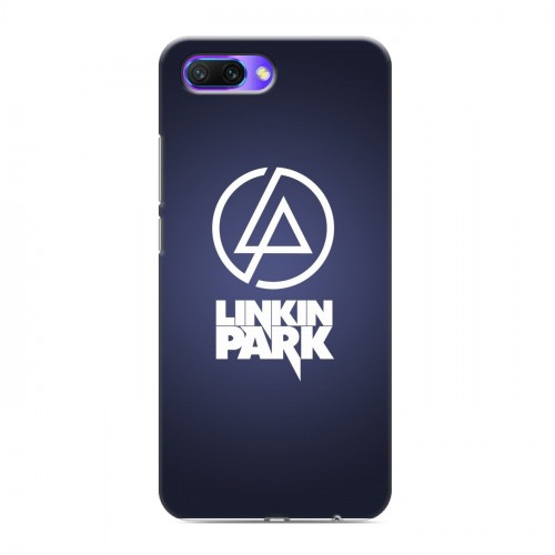 Дизайнерский силиконовый с усиленными углами чехол для Huawei Honor 10 Linkin Park
