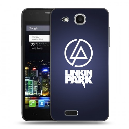 Дизайнерский пластиковый чехол для Alcatel One Touch Idol Ultra Linkin Park