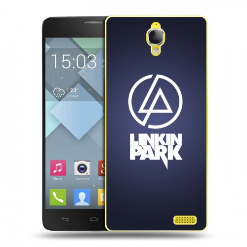 Дизайнерский пластиковый чехол для Alcatel One Touch Idol X Linkin Park