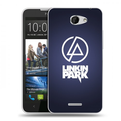 Дизайнерский пластиковый чехол для HTC Desire 516 Linkin Park