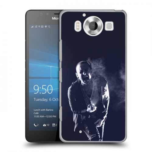 Дизайнерский пластиковый чехол для Microsoft Lumia 950 Linkin Park