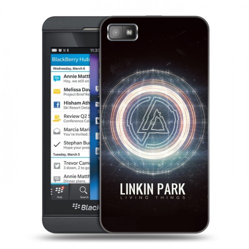 Дизайнерский пластиковый чехол для BlackBerry Z10 Linkin Park