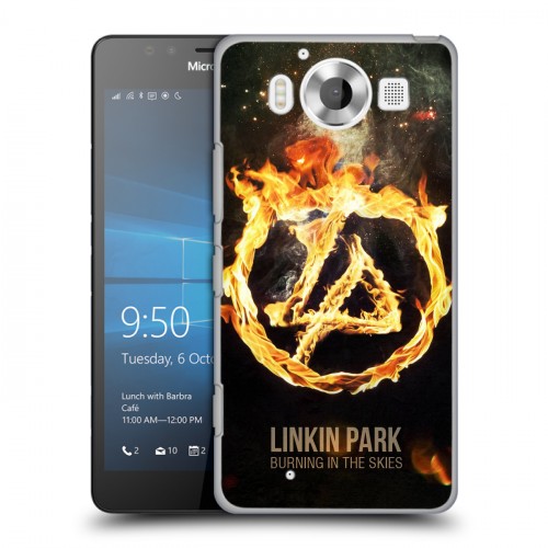 Дизайнерский пластиковый чехол для Microsoft Lumia 950 Linkin Park