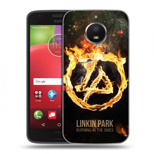 Дизайнерский пластиковый чехол для Motorola Moto E4 Plus Linkin Park
