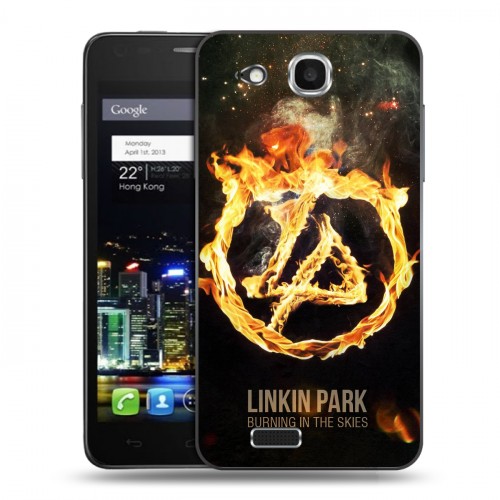 Дизайнерский пластиковый чехол для Alcatel One Touch Idol Ultra Linkin Park