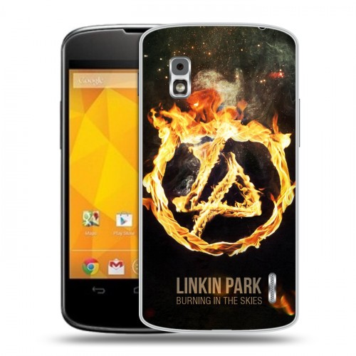 Дизайнерский пластиковый чехол для LG Google Nexus 4 Linkin Park