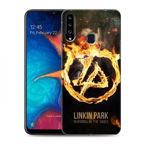 Дизайнерский пластиковый чехол для Samsung Galaxy A20s Linkin Park