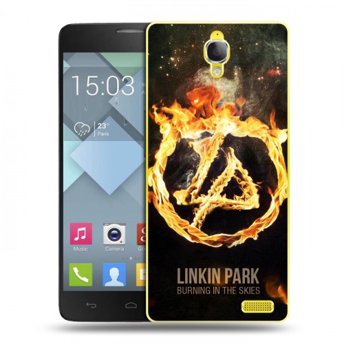 Дизайнерский пластиковый чехол для Alcatel One Touch Idol X Linkin Park