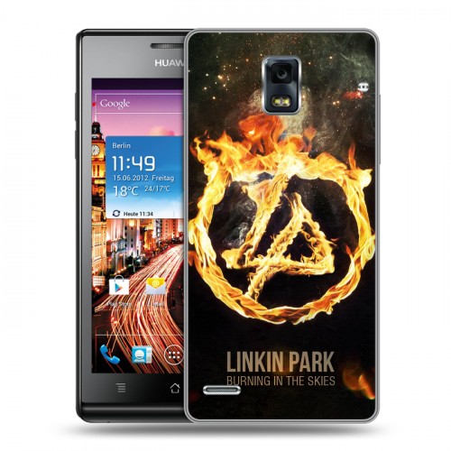 Дизайнерский пластиковый чехол для Huawei Ascend P1 Linkin Park