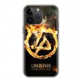 Дизайнерский силиконовый с усиленными углами чехол для Iphone 14 Pro Max Linkin Park
