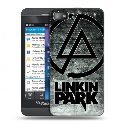 Дизайнерский пластиковый чехол для BlackBerry Z10 Linkin Park