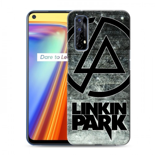 Дизайнерский силиконовый с усиленными углами чехол для Realme 7 Linkin Park