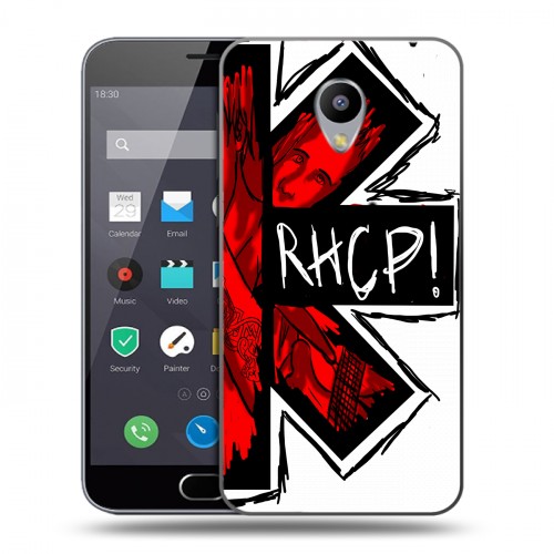 Дизайнерский пластиковый чехол для Meizu M2 Note Red Hot Chili Peppers