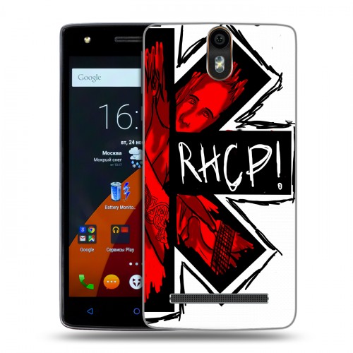 Дизайнерский силиконовый чехол для Wileyfox Storm Red Hot Chili Peppers