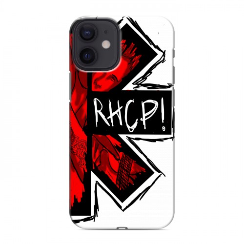 Дизайнерский силиконовый с усиленными углами чехол для Iphone 12 Mini Red Hot Chili Peppers