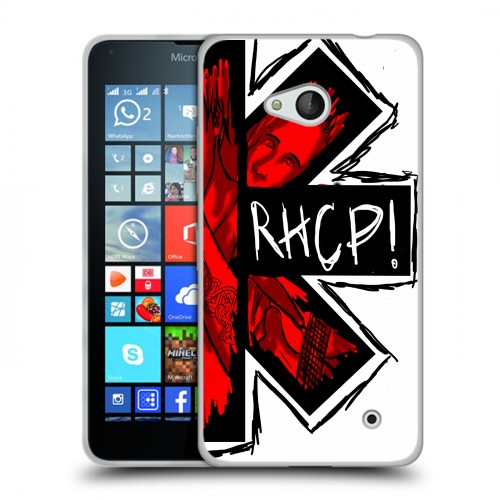 Дизайнерский пластиковый чехол для Microsoft Lumia 640 Red Hot Chili Peppers