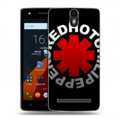 Дизайнерский силиконовый чехол для Wileyfox Storm Red Hot Chili Peppers