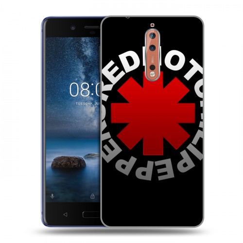 Дизайнерский пластиковый чехол для Nokia 8 Red Hot Chili Peppers