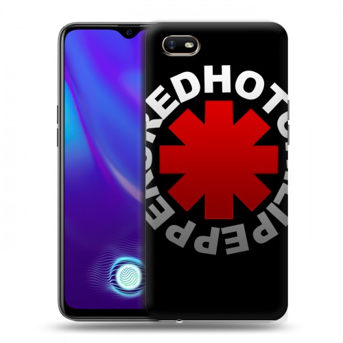 Дизайнерский силиконовый с усиленными углами чехол для OPPO A1k Red Hot Chili Peppers