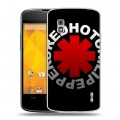 Дизайнерский пластиковый чехол для LG Google Nexus 4 Red Hot Chili Peppers