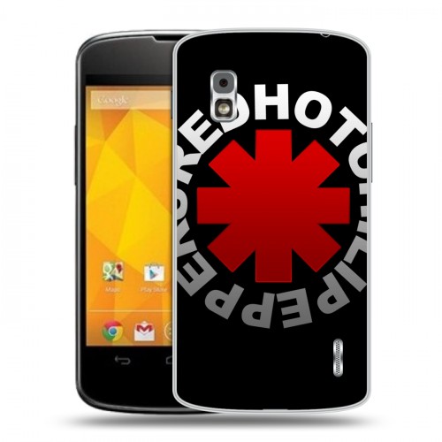 Дизайнерский пластиковый чехол для LG Google Nexus 4 Red Hot Chili Peppers