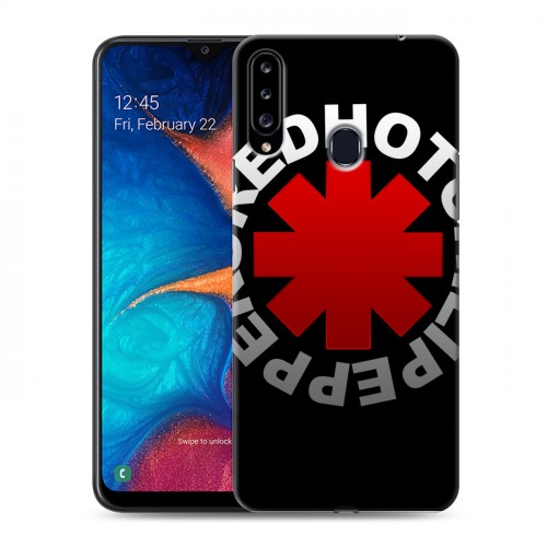 Дизайнерский пластиковый чехол для Samsung Galaxy A20s Red Hot Chili Peppers