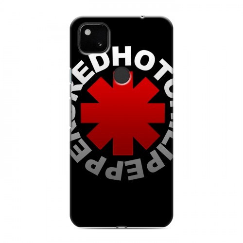 Дизайнерский пластиковый чехол для Google Pixel 4a Red Hot Chili Peppers