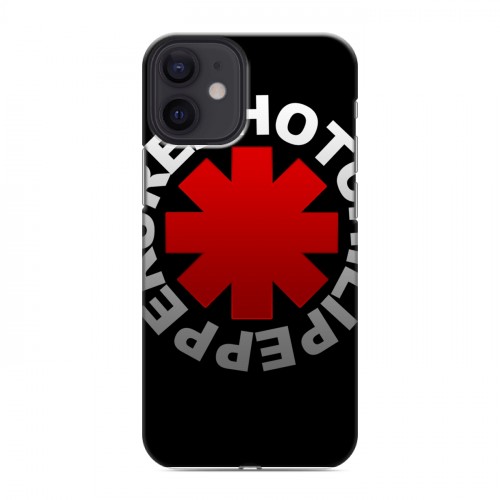 Дизайнерский силиконовый с усиленными углами чехол для Iphone 12 Mini Red Hot Chili Peppers