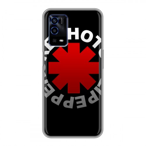 Дизайнерский силиконовый с усиленными углами чехол для OPPO A55 Red Hot Chili Peppers